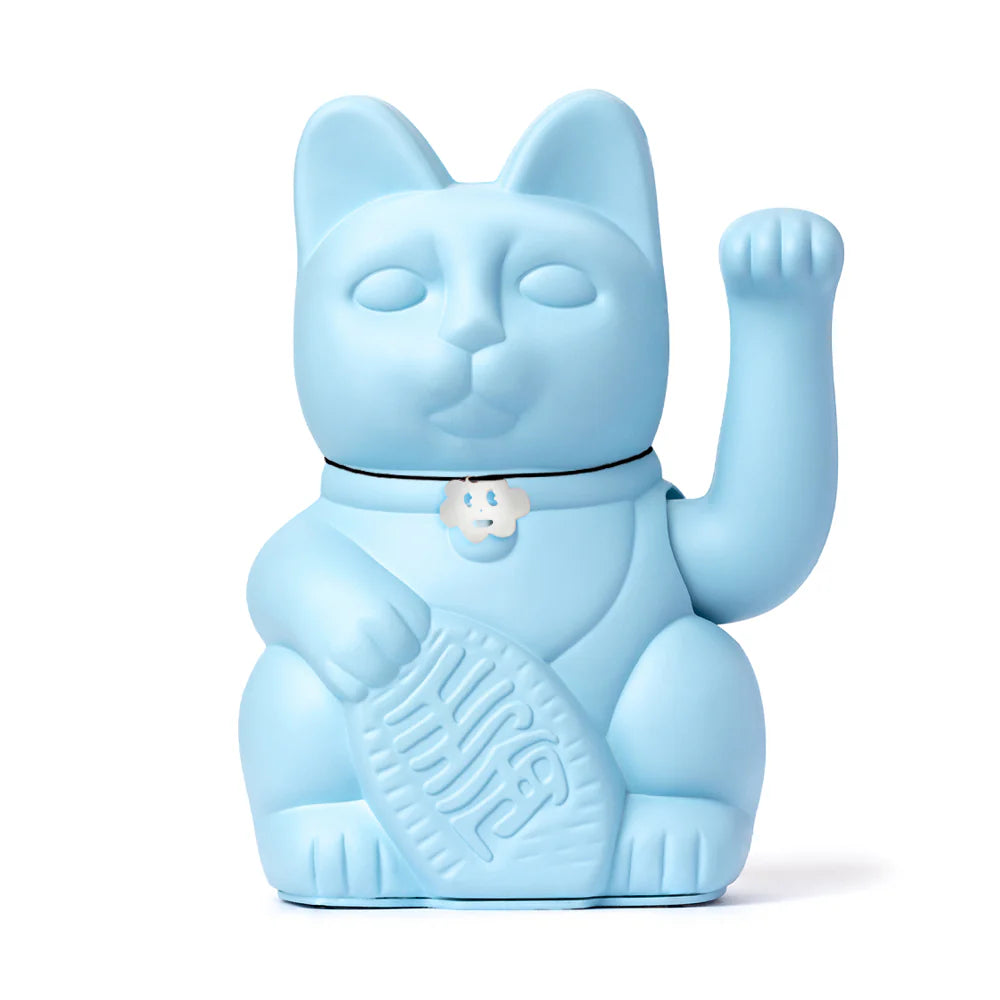 Chat Chanceux Bleu Clair