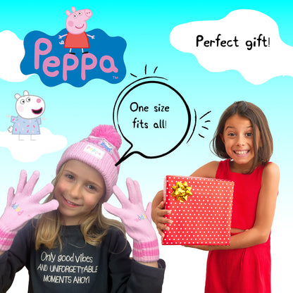 Peppa Pig Children's Winter Hat & Gloves Set