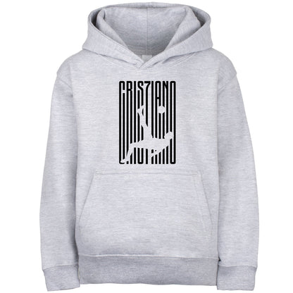 Fringoo gamer Sweat à capuche gris garçon Cotton Rich Soft Hooded Sweatshirt- Cristiano Kick gris