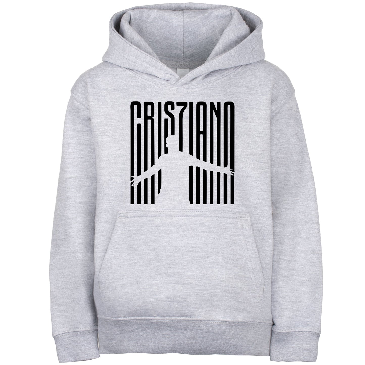 Fringoo Gamer Hoodie Grey for Boys Cotton Rich Soft Hooded Sweatshirt - Cristiano Grey