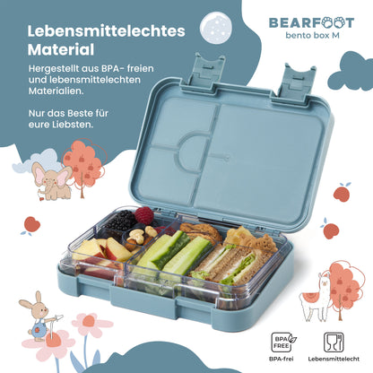 Brotdose Kinder mit Fächern, Lunchbox, Bento box - Feuerwehr