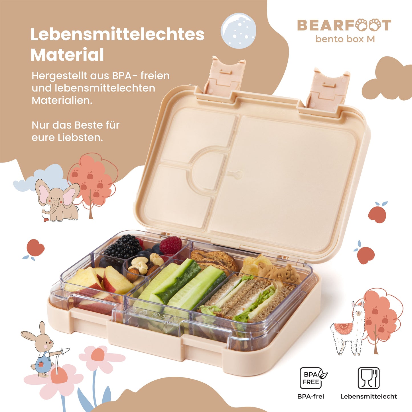 Brotdose Kinder mit Fächern, Lunchbox, Bento box - Polizei