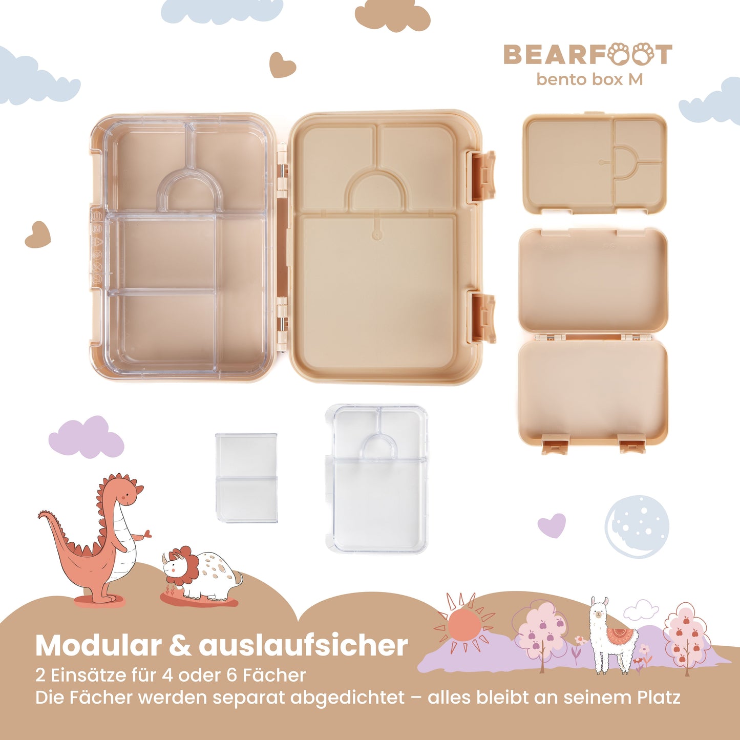 Brotdose Kinder mit Fächern, Lunchbox, Bento box - Polizei
