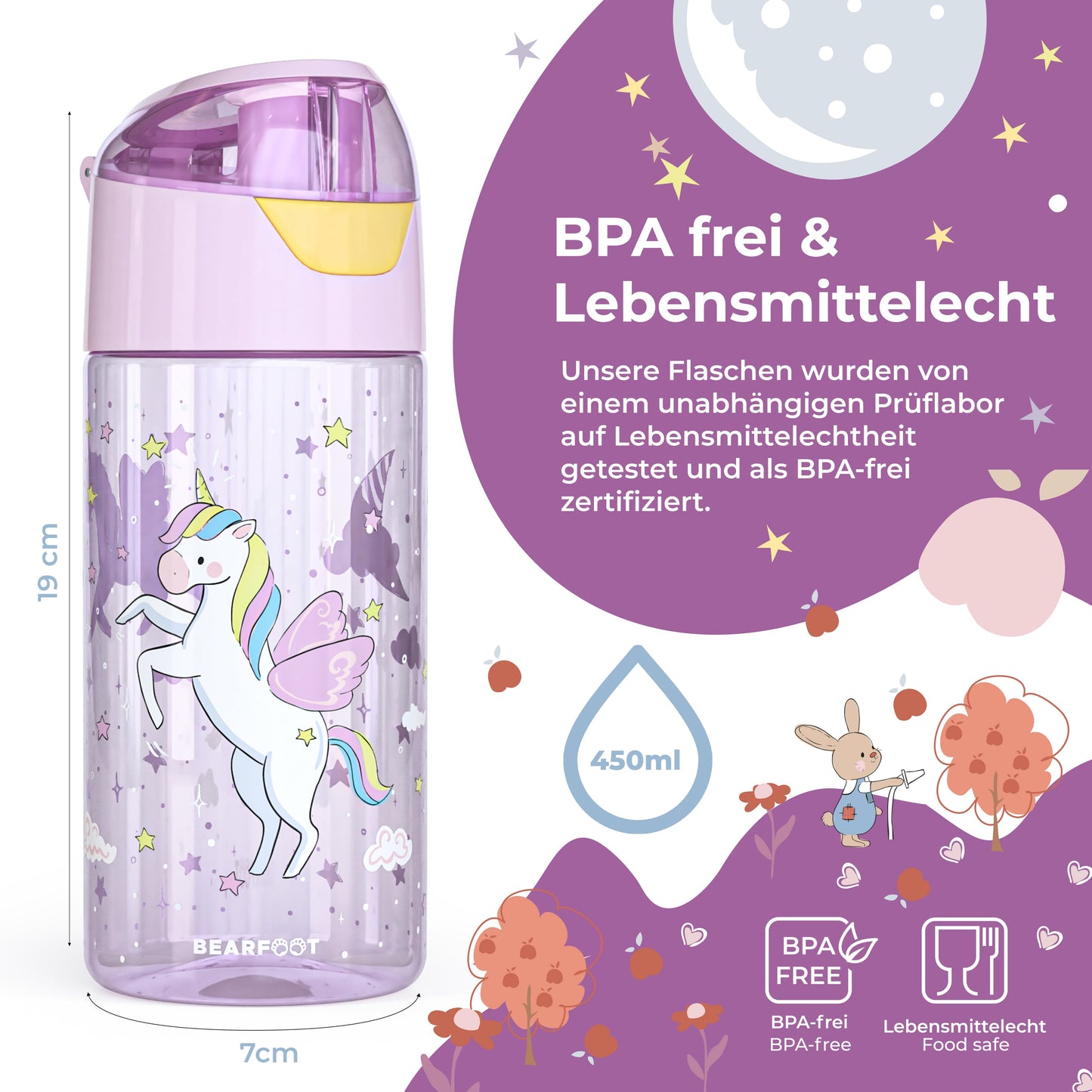 Einhorn Bundle - Bento Box M & Trinkflasche 450ml