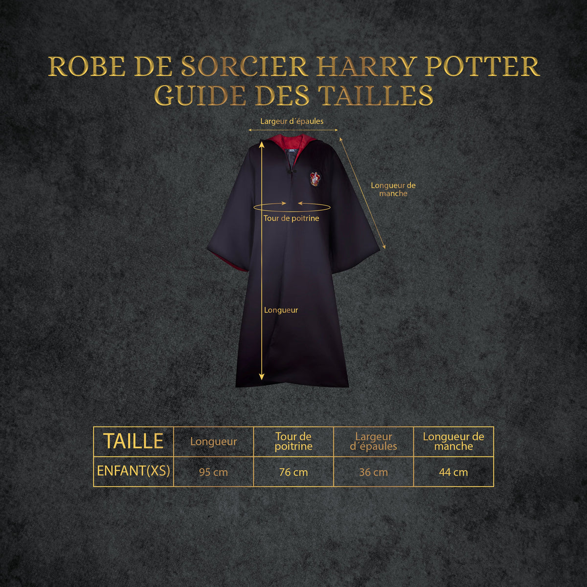 Tenue complète enfant Harry Potter - Gryffondor