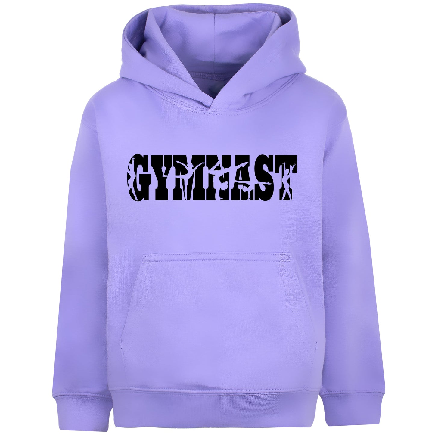 Fringoo Gymnastic Hoodie for Kids Cotton Rich Soft Hooded Sweatshirt - Gymnast Purple