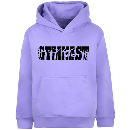 Fringoo Gymnastic Hoodie for Kids Cotton Rich Soft Hooded Sweatshirt - Gymnast Purple