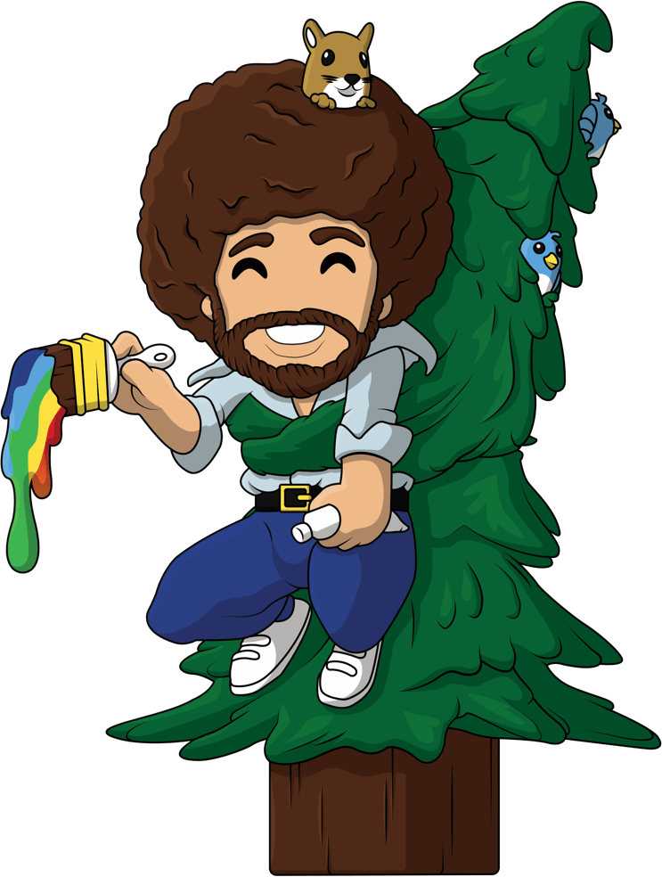 Bob Ross Hand over the Hero