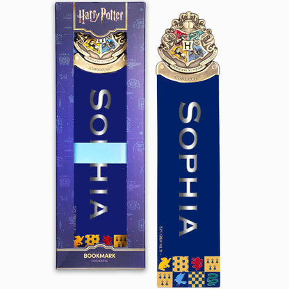 Harry Potter Crest Bookmark Navy bleu