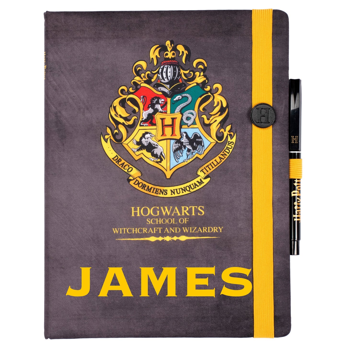 Personalized Harry Potter Notebook - Black