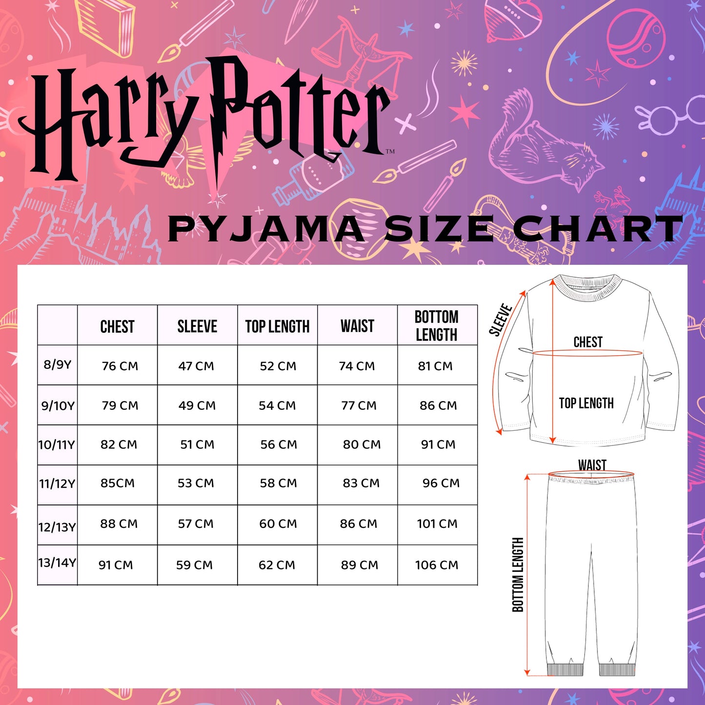 Pyjama Harry Potter – noir