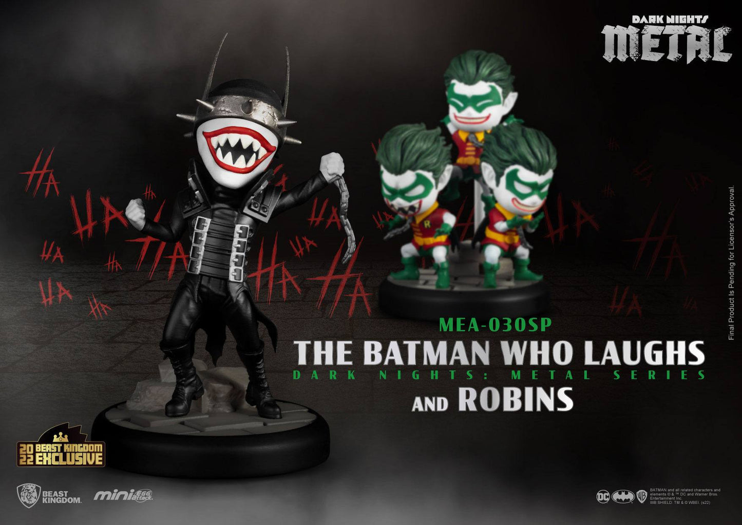 Noches oscuras: Metal Batman Who Laughs y Robin Minions Ataque de huevos 