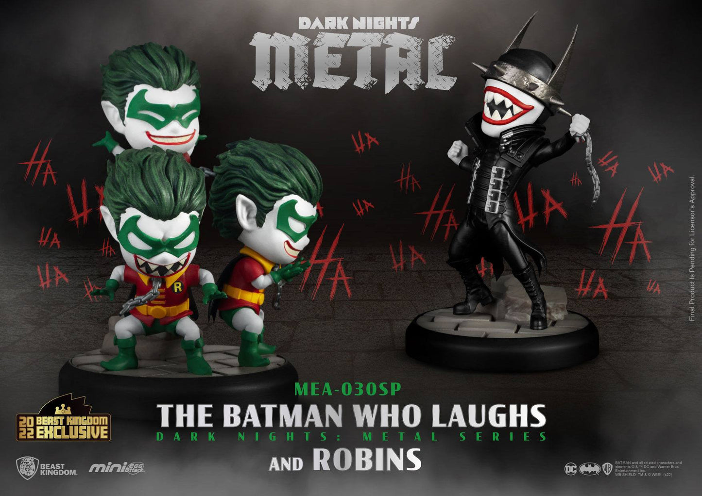 Noches oscuras: Metal Batman Who Laughs y Robin Minions Ataque de huevos 