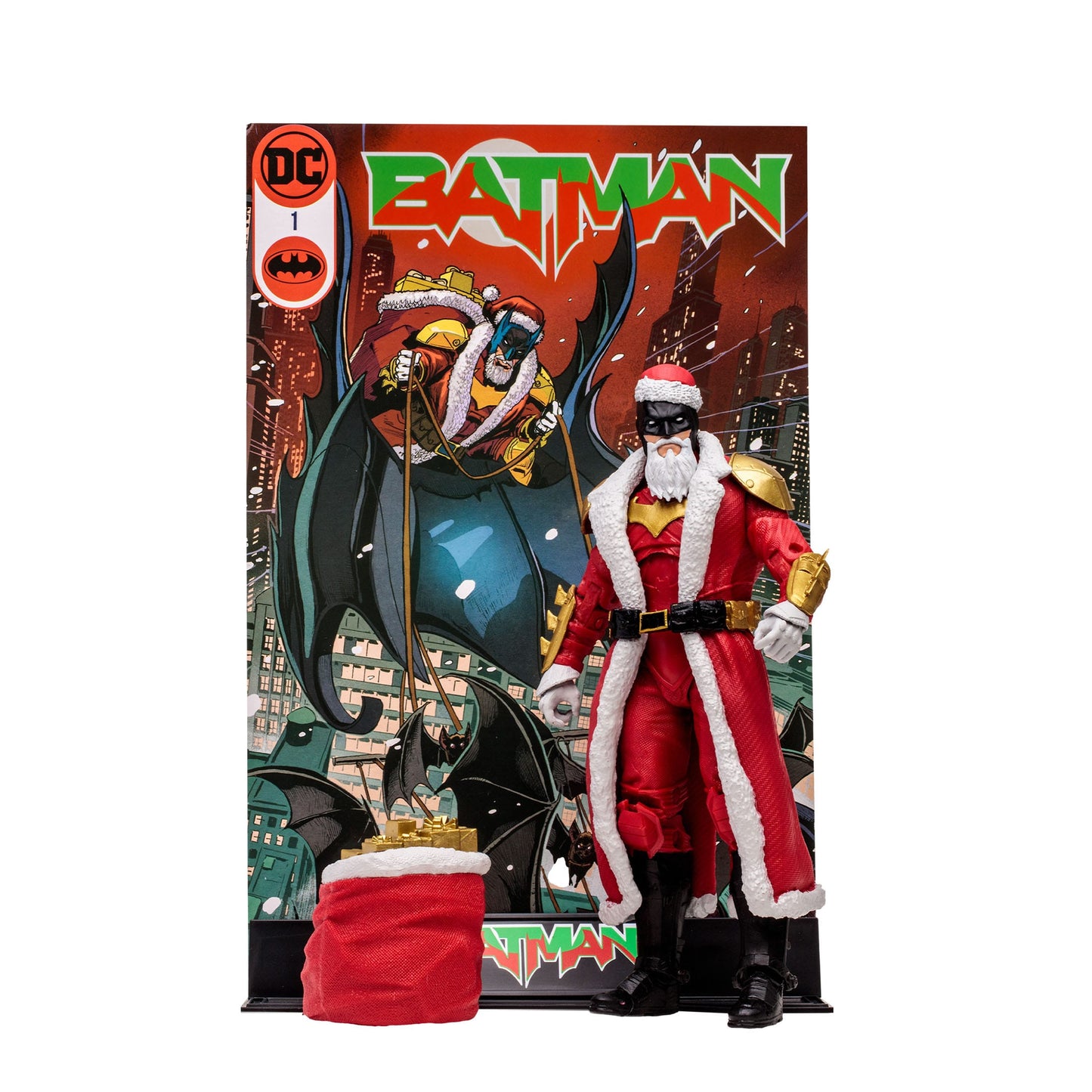batman santa red gold label mcfarlane toys