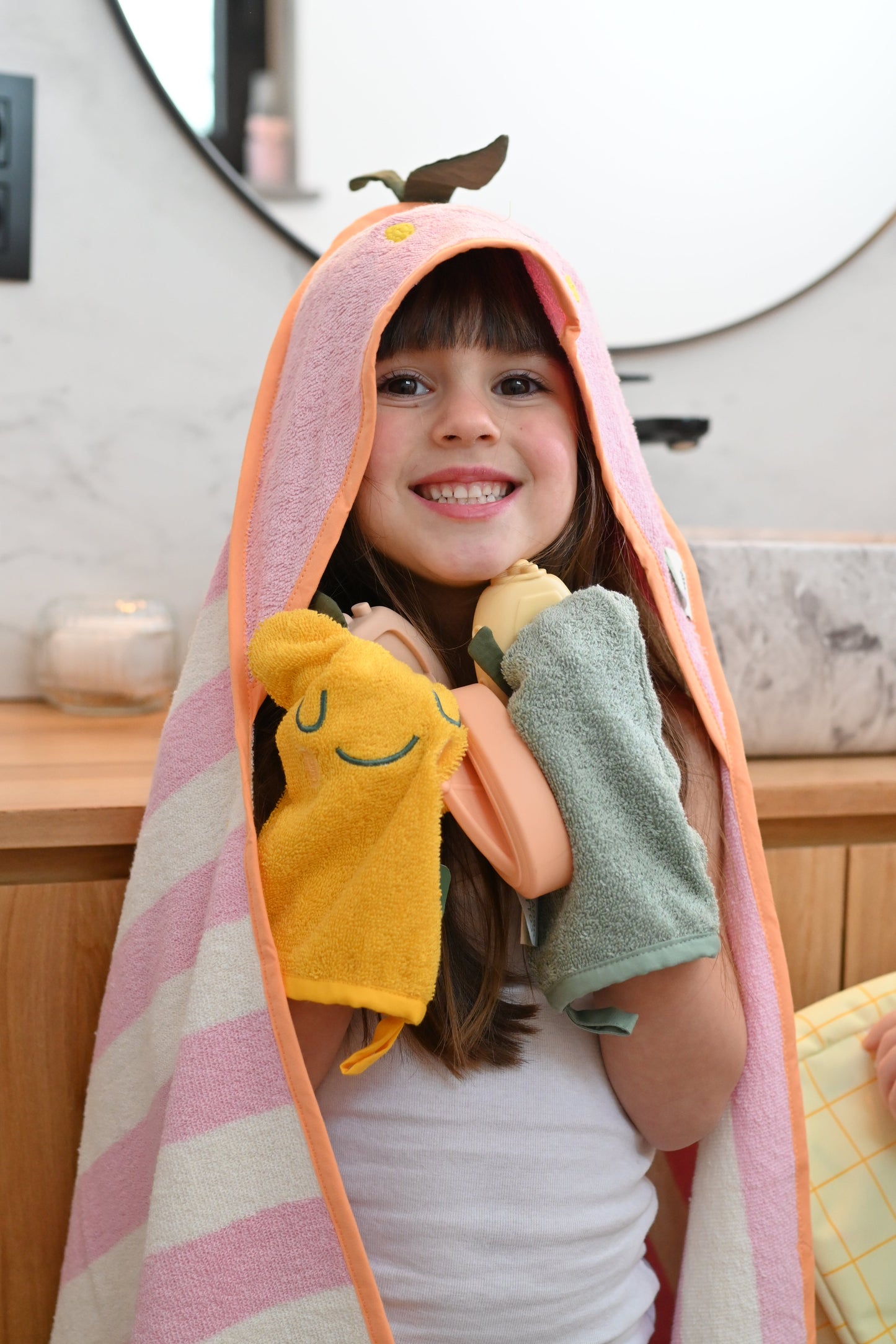 Serviette à capuche Mandy Mandarin