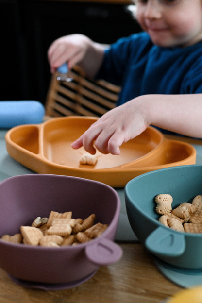 Bol à manger Lili l'ourse silicone Océan