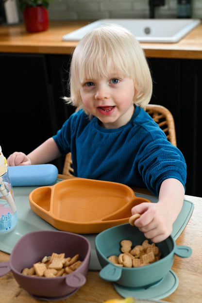 Bol d'apprentissage en silicone Lili Mustard