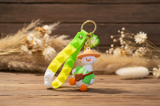 Llavero de pato guitarrista