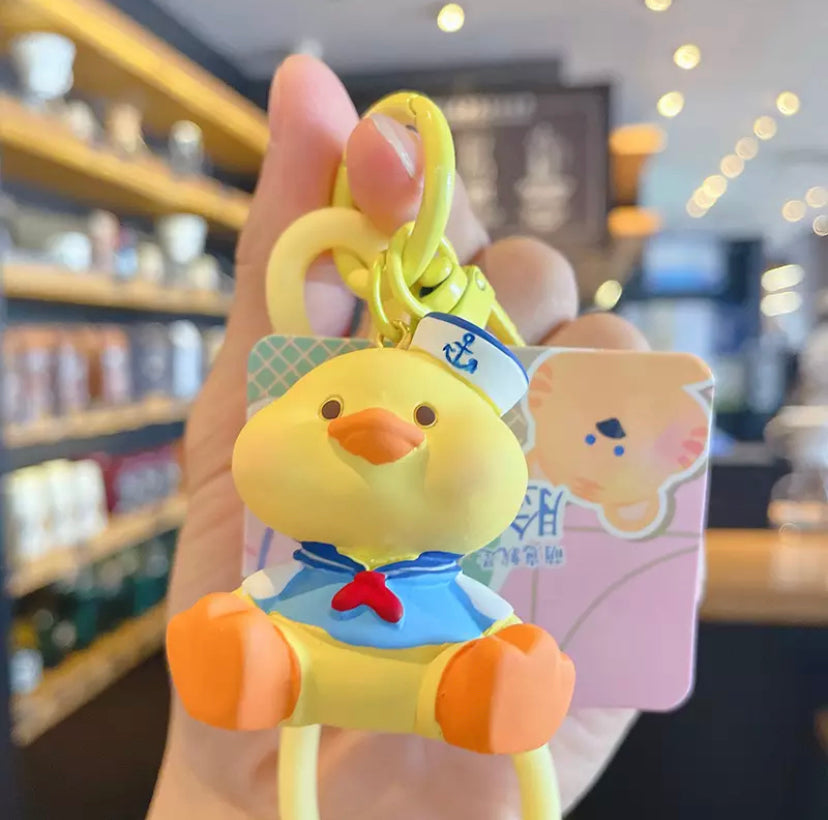 Marine duck keychain