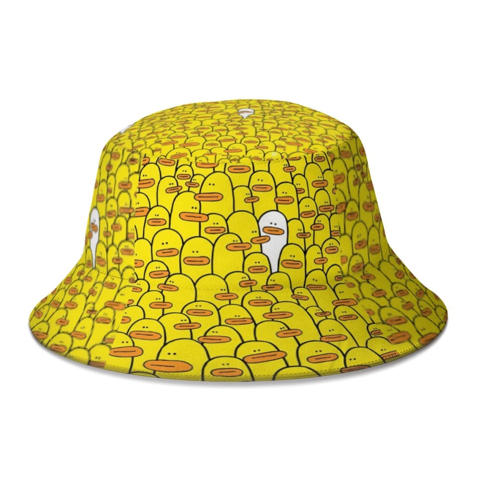 Sombrero de pescador de pato amarillo