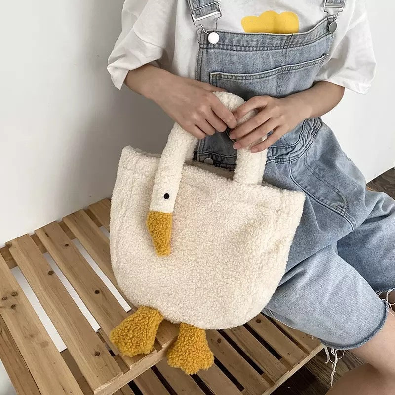 Bolso de pato blanco