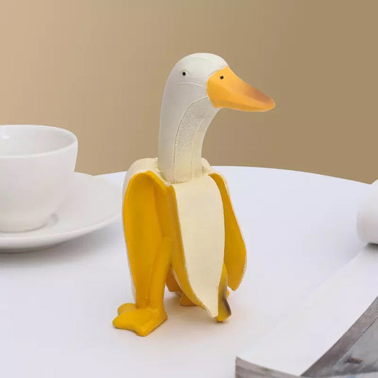 Estatueta de pato de banana