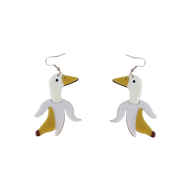 Boucles d'Oreilles Canard Banane