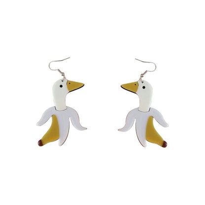 Boucles d'Oreilles Canard Banane