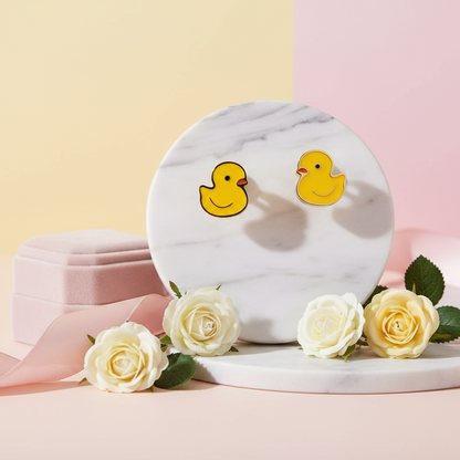 Yellow Duck Earrings
