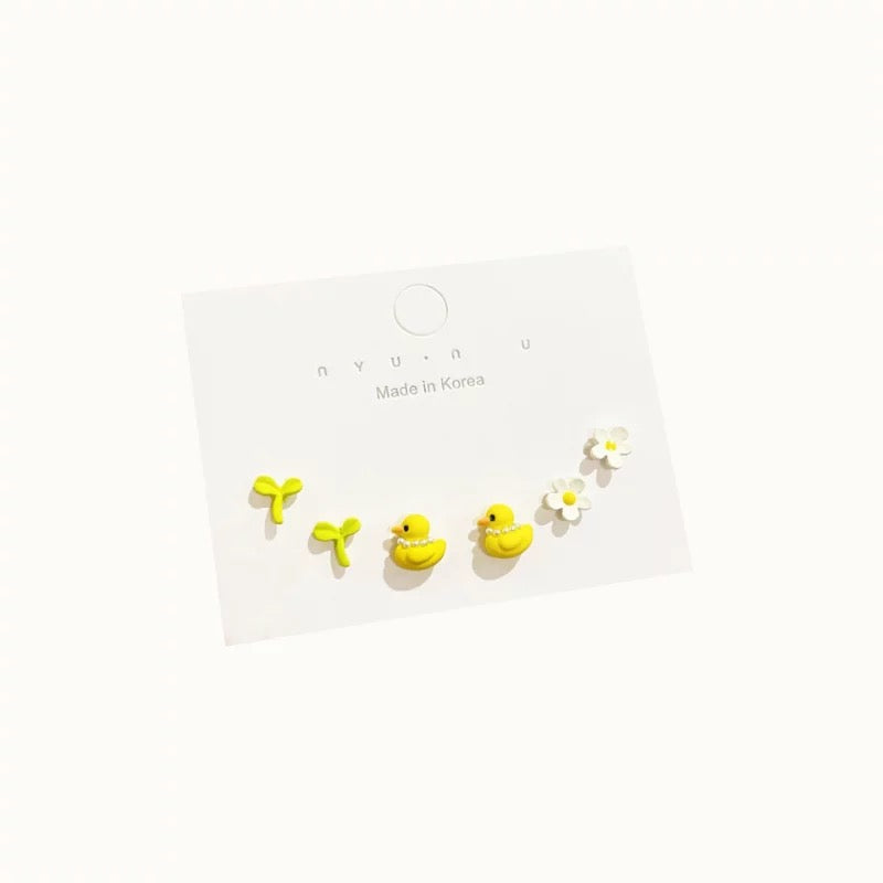 Pendientes Pato Amarillo