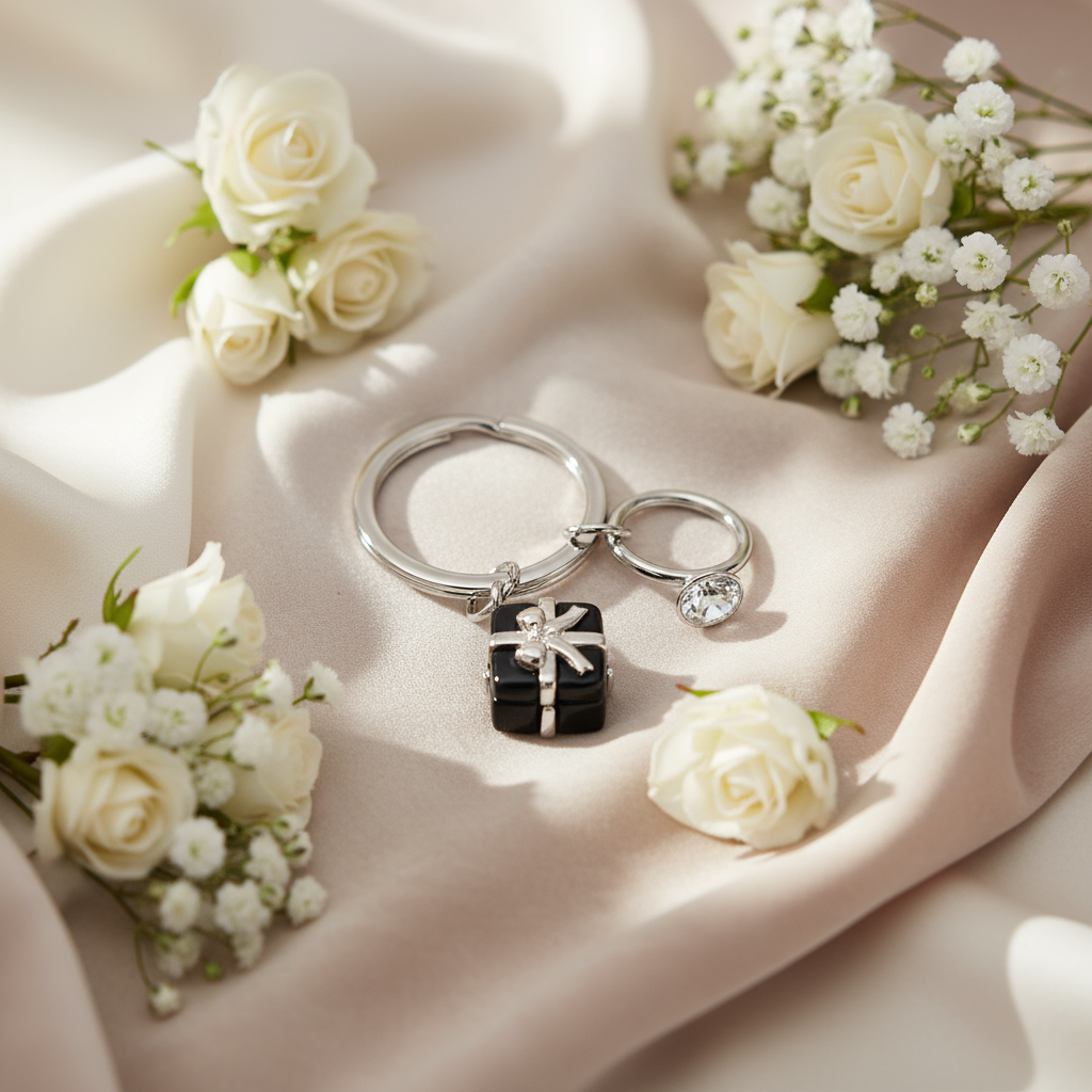 Engagement keyring Black