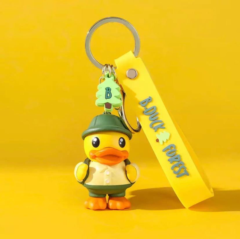 Camper Keychain de pato amarillo