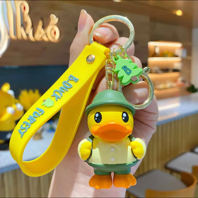 Camper Keychain de pato amarillo