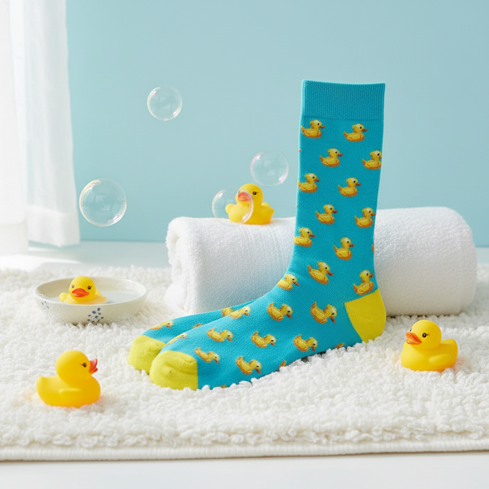 Socken Gelbe Enten