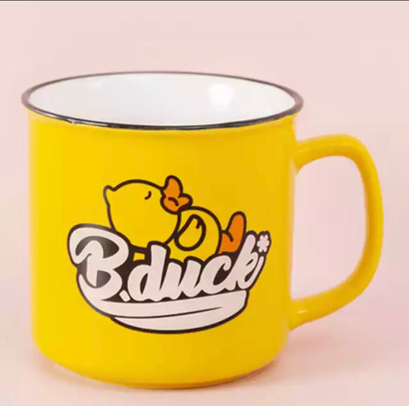 Taza de pato amarillo dormido