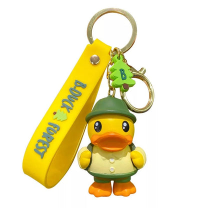 Camper Keychain de pato amarillo