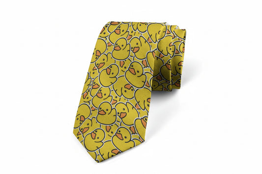 Gravata de pato amarelo
