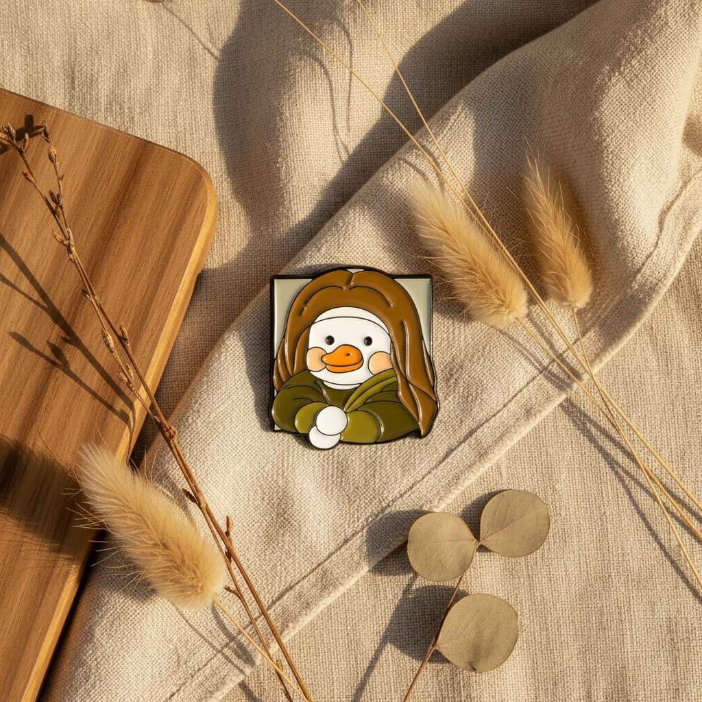 Pin de la Mona Lisa del Pato Blanco