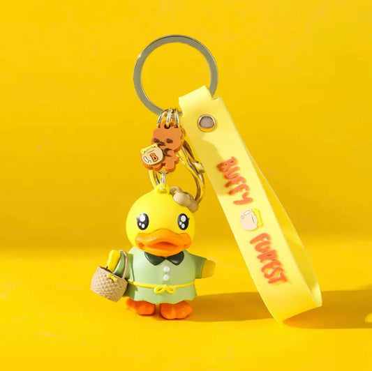 Camper Keychain de pato amarillo