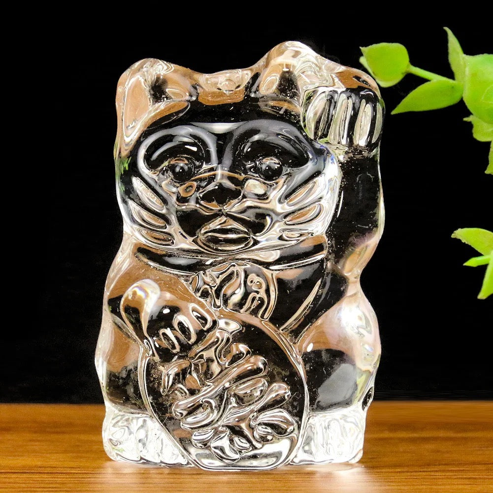 Estatueta Gato Branco da Sorte