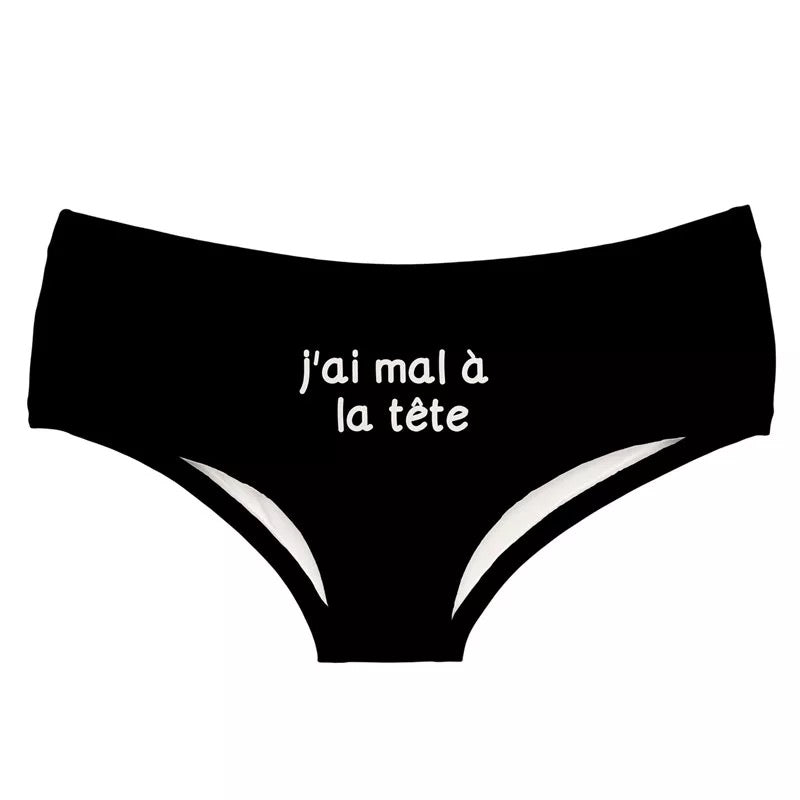Culotte "J’ai mal à la tête"
