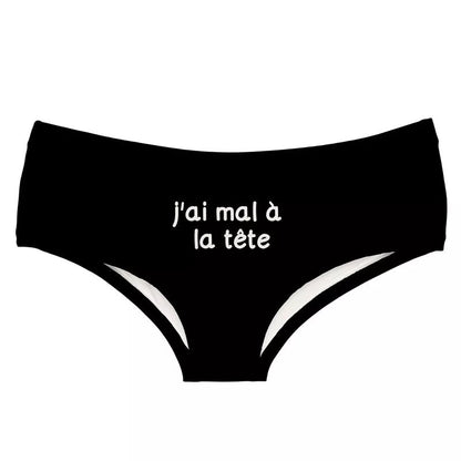 Culotte "J’ai mal à la tête"