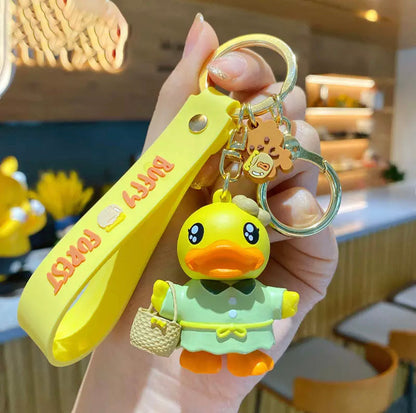 Camper Keychain de pato amarillo