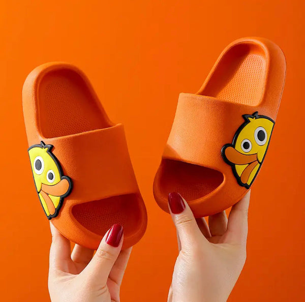 Kinderslippers met eendjesmotief