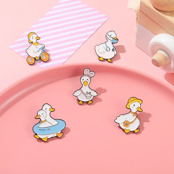 Spilla da bicicletta "White Duck"