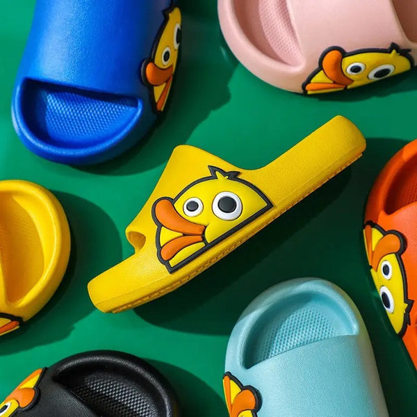 Kinderslippers met eendjesmotief