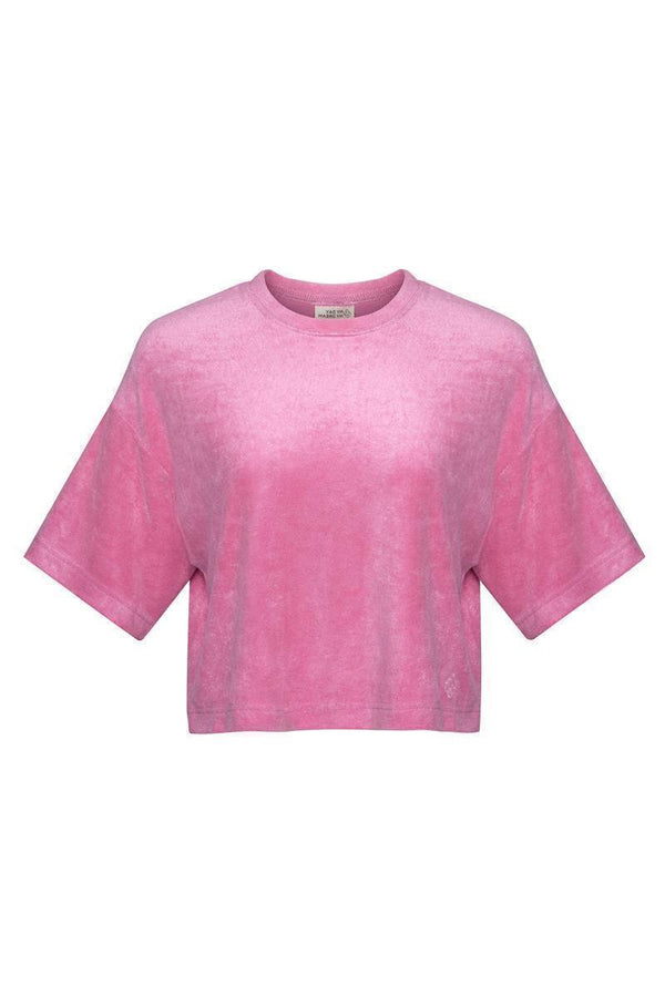 Rosa Frottee Crop TShirt