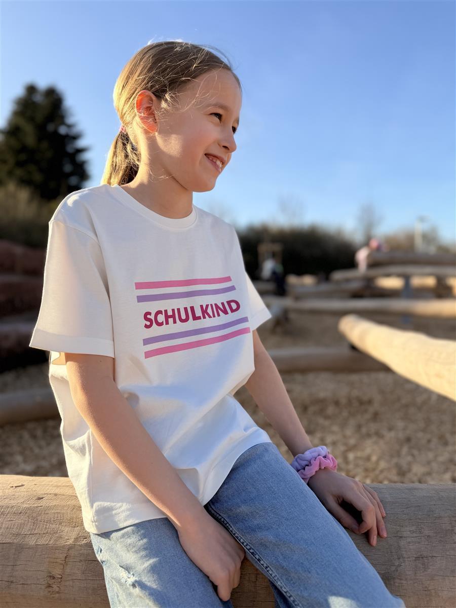 T-shirt Schulkind rose pastel