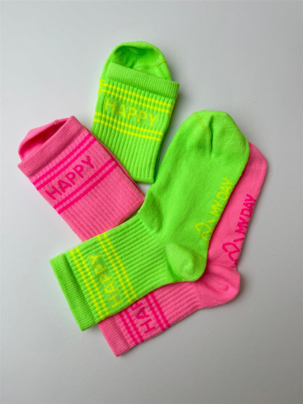 Chaussettes NEON HAPPY vert