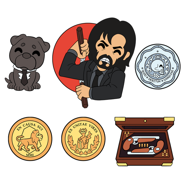 John Wick Pin Set